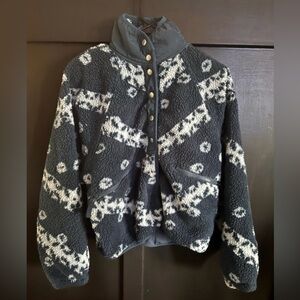 Free People FP Movement Hit the Slopes Rocky Ridge jacket navy white XS